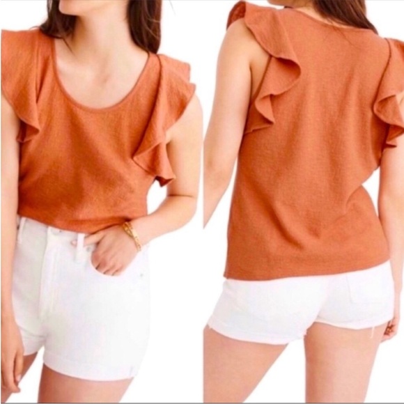 NEW Madewell Texture & Thread Ruffle Top - Picture 2 of 10